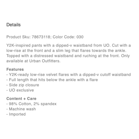 Urban Outfitters Velvet Ruched V-Front Flare Pants in Green - Chartreuse Sz. 28 - Picture 9 of 14